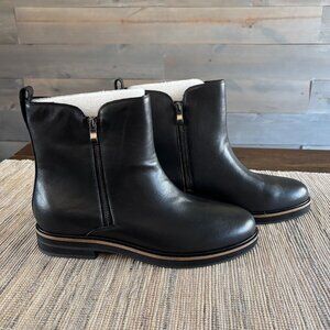 WYDR STUDIOS | NWOT Women's City Voyager Leather Zip Black Boots Size 12WW